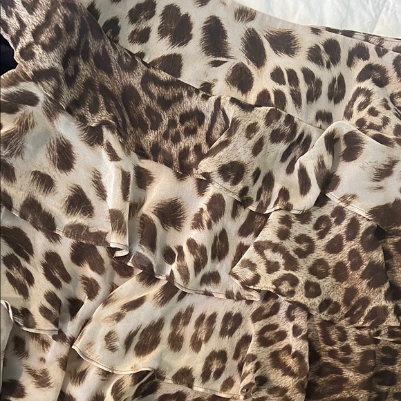 Talbots Animal Print Ruffle Mini Skirt - Picture 3 of 3